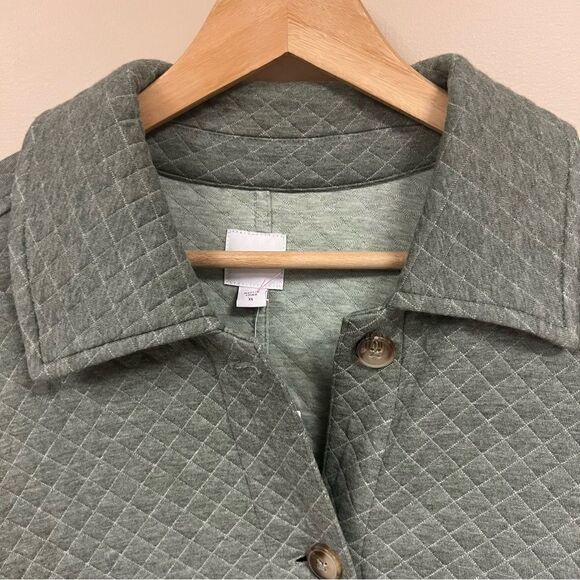 NWT J Jill quilted green sage jacket.  Size XL - Picture 4 of 8